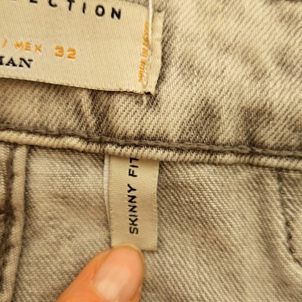 ZARA Men's Denim wear Gray Skinny Fit Jeans size US 32 - Picture 7 of 10